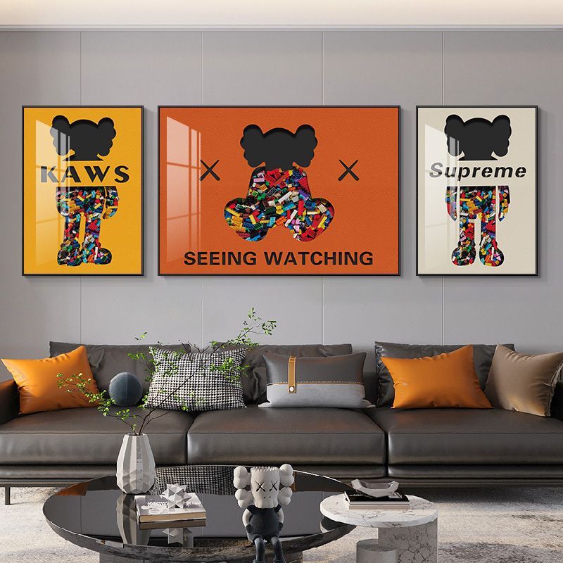 Kaws living room decorative painting high -end fashion sofa…