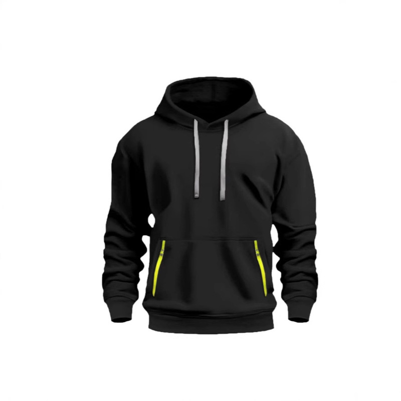 11 Colors 2025 Men's Cross-Border Sweatshirt Casual Sports Hoodie Autumn and Winter Top Arm Flap Pocket Pants Zipper
