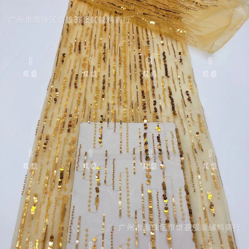 New Vertical Wave Sequin Embroider Kidsren's Tutu Skirt Fashion Fashion Dress Toast Clothing Beads Embroidered Fabric New Vertical Wave Sequin Embroider Kidsren's Tutu Skirt Fashion Fashion Dress Toast Clothing Beads Embroidered Fabric