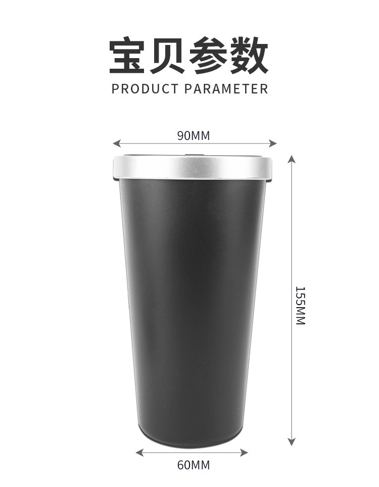 Car-Mounted Cup-Shaped Trash Can, Car Ashtray, Anti-Fly Ash with Lid, Waterproof High-End Storage Box, Storage Box Factory