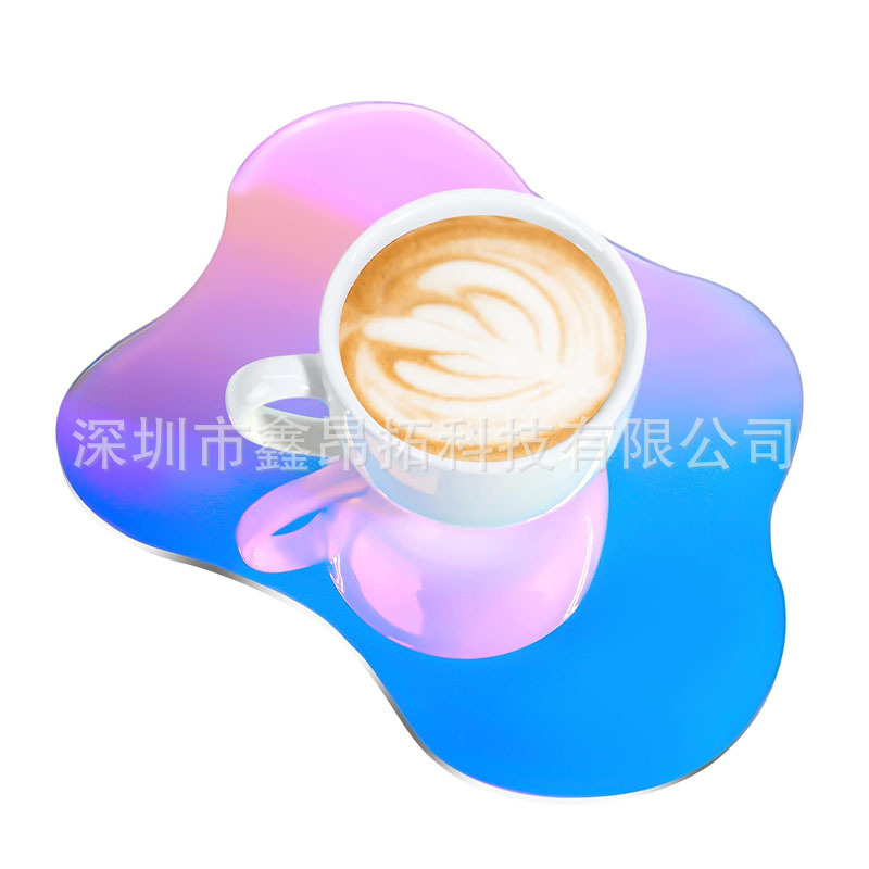 亚克力杯垫DIY炫彩杯垫咖啡杯装饰垫珠宝饰品化妆品拍摄道具