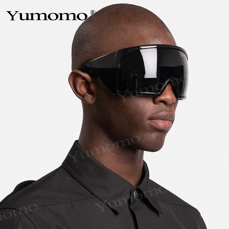 2024 Futuristic Sunglasses with a Technological Feel, Oversized Punk Sports Mask, Y2K Personality Trend, Ins Cross-Border Goggles