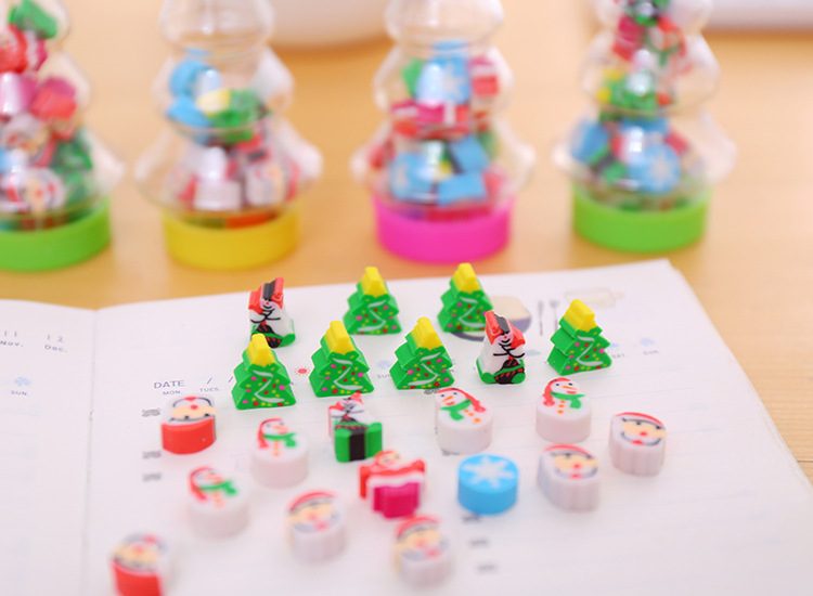 Cute Christmas Tree Shape Bottle Eraser Gift Student Stationery Wholesale display picture 6