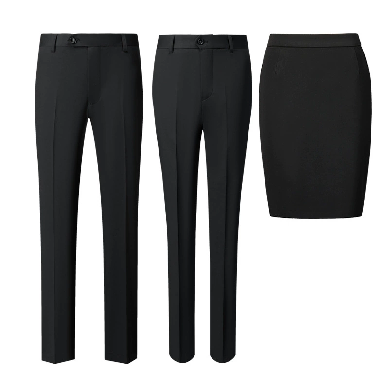 Men's elastic trousers, classic suit jacket, slim fit, loose straight fit