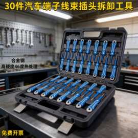 30件汽车端子退针器线束插头解锁电路拔取出钥匙汽车维修工具套装