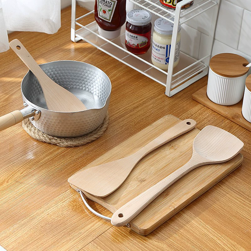Large collection of special clearance origin and supply spatulas, kitchen spatulas, beech wood, kemuhe wood spatulas, long handle wooden spatulas