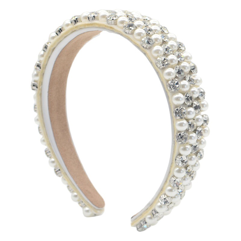 Transfronterizo europeo y americano barroco rhinestone perla diadema diamante completo diadema danza pasarela coreano cristal diadema