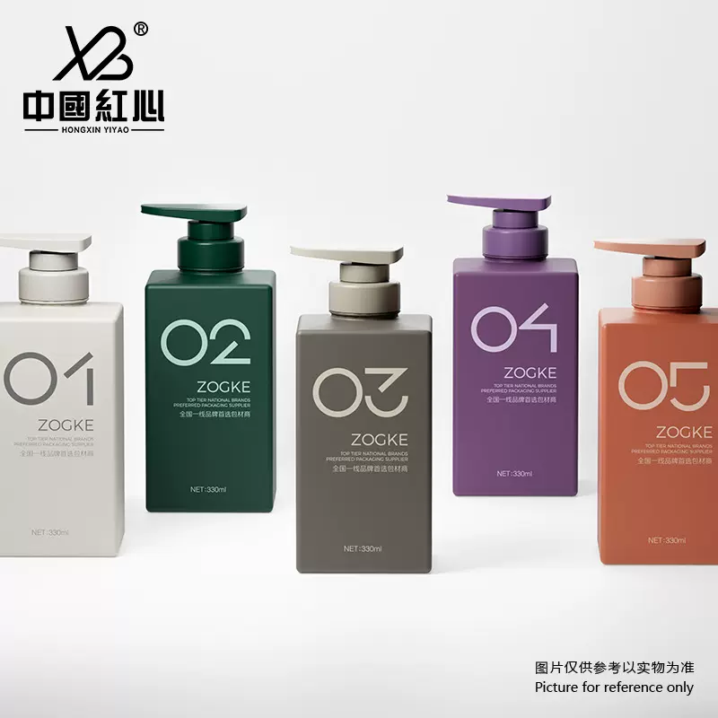 厂家现货330ml350ml400ml洗发水塑料瓶大容量洗护沐浴露分装瓶