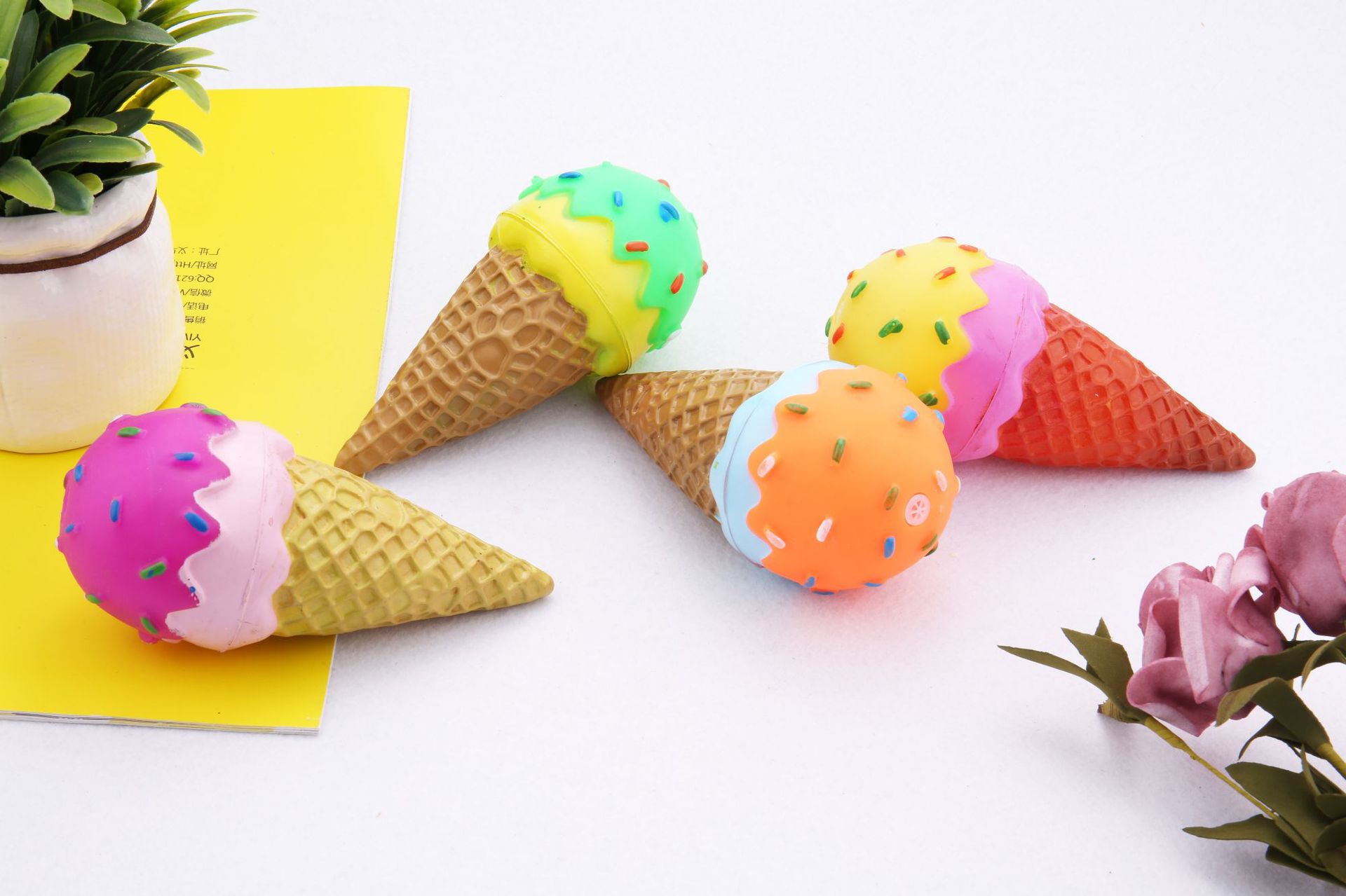 Perro de sonido helado de juguete perro de vinilo de limpieza de dientes molares resistentes a los mordiscos fábrica de juguetes suministro directo al por mayor