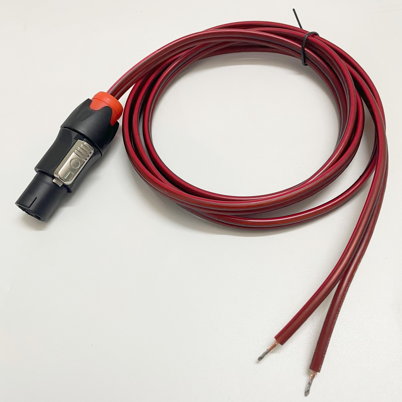 欧姆－裸线尾2香蕉纯铜音箱线Speakon公头扬声器电缆连接音箱线