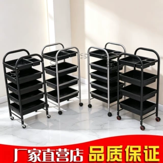 复古美发车发廊手推车杠车特价包邮美容小推车理发店烫染工具车