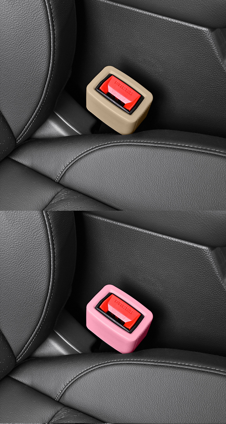 Car Seat Belt Socket Protective Cover Latch Silicone Cover Anti-Collision and Anti-Scratch Retainer Interior Protection Modification Universal
