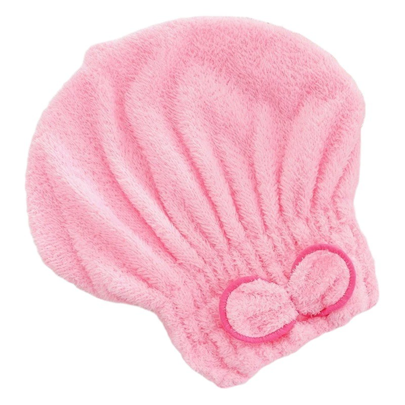 Шапка для сушки волос Женская шапка принцессы с бантом из кораллового флиса Супер впитывающее полотенце для сушки волос Протрите полотенце для сушки волос Быстросохнущее полотенце Шапка для душа