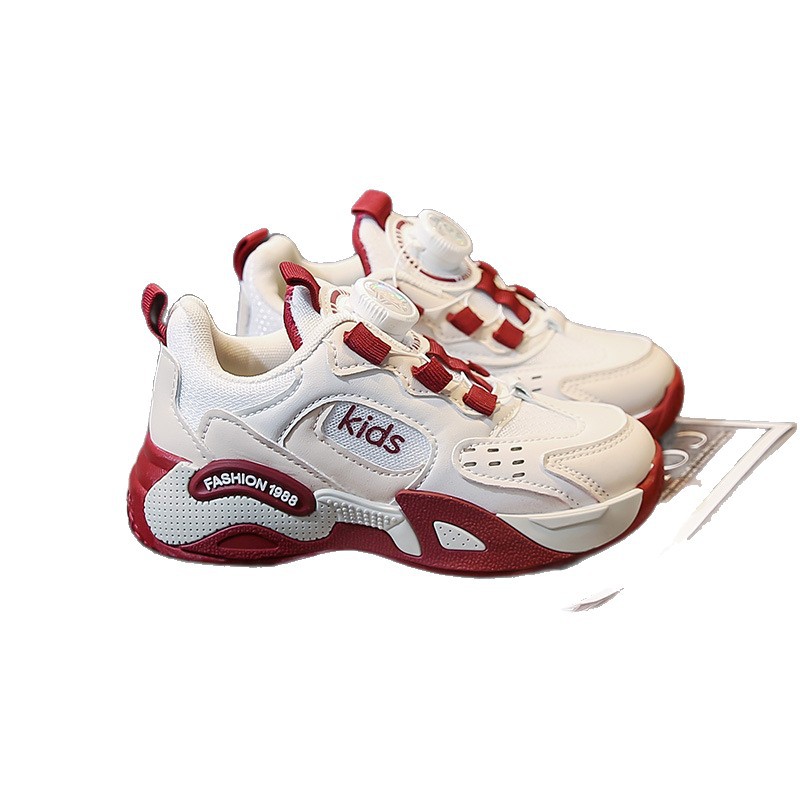Scarpe da ginnastica robuste per bambini – Scarpe da basket in pelle PU impermeabili per ragazzi e ragazze – Leggere e antiscivolo per giocare all'aperto_voghion.com