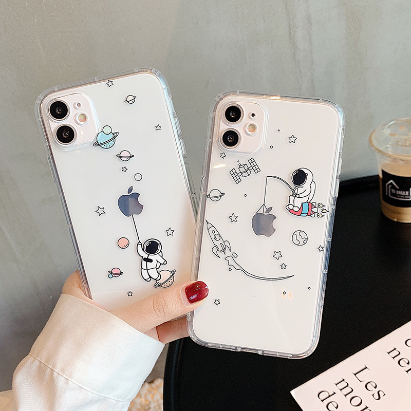 Cartoon Astronaut iPhone14promax Phone Case Apple 11/xr/x/xs max Creative Personality Drop-resistant