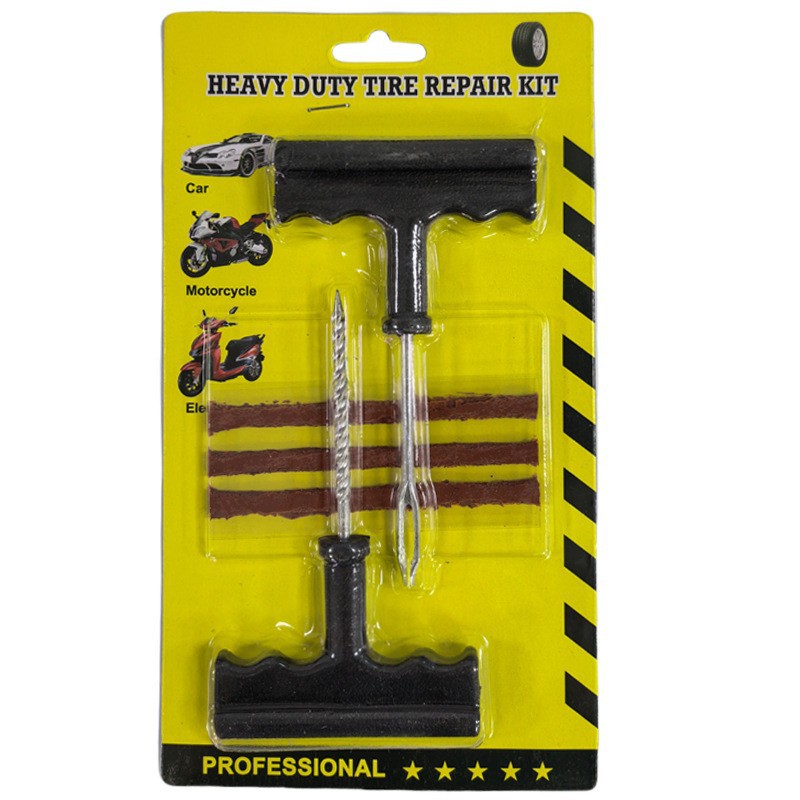 Car Motorcycle Tubeless Tire Repair Tool Kit Emergency Puncture Repair