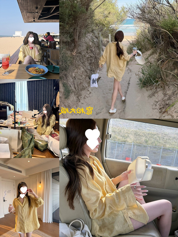 Ew Yellow Skin Carefully Selected Softening Shades Summer Sunshine 100% Linen Shirt