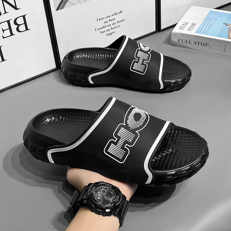Fashion men's HOT letter upper summer slippers home non-slip indoor comfortable non-slip wear-resistant 25 years new Fashion men's HOT letter upper summer slippers home non-slip indoor comfortable non-slip wear-resistant 25 years new