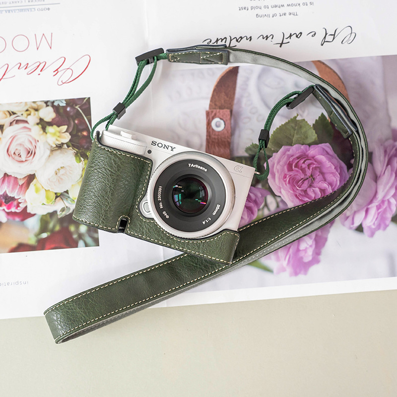 (2개) ZVE10 보호 케이스 A6400 카메라 가방 A6700 가죽 케이스 A7M3 베이스 백 A7R3 카메라 액세서리