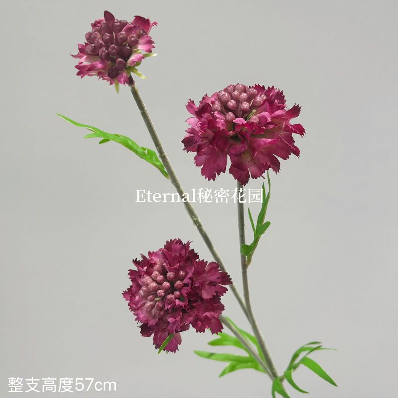 造花松虫草 3 アンバーモネ田園スタイルハイエンドシルクフラワー結婚式造花装飾テーブルフラワーアレンジメント|undefined