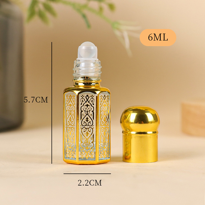 Z004-3ml6ml12ml エッセンシャルオイルローラーボールボトル ローラーボール空ボトル マッサージアプリケーションサンプルガラス 八角形|undefined