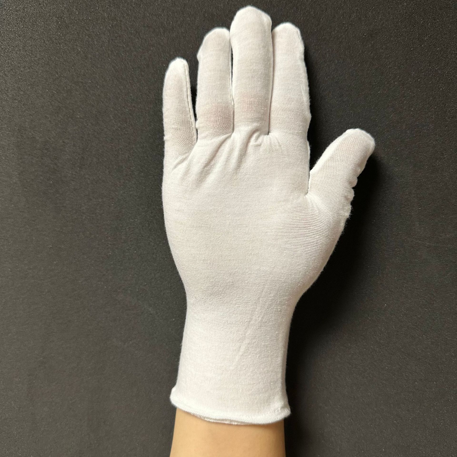 Guantes blancos de seguro laboral, inspección gruesa, juego literario, etiqueta, trabajo, cuentas, jersey de algodón puro, guantes de algodón de jardinería de calidad