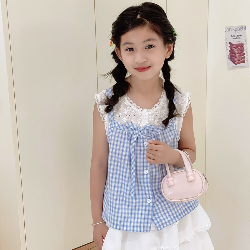 Moda coreana popular bolso de hombro para niñas simple bolso de bebé de color sólido bolso de bolso mini para niños