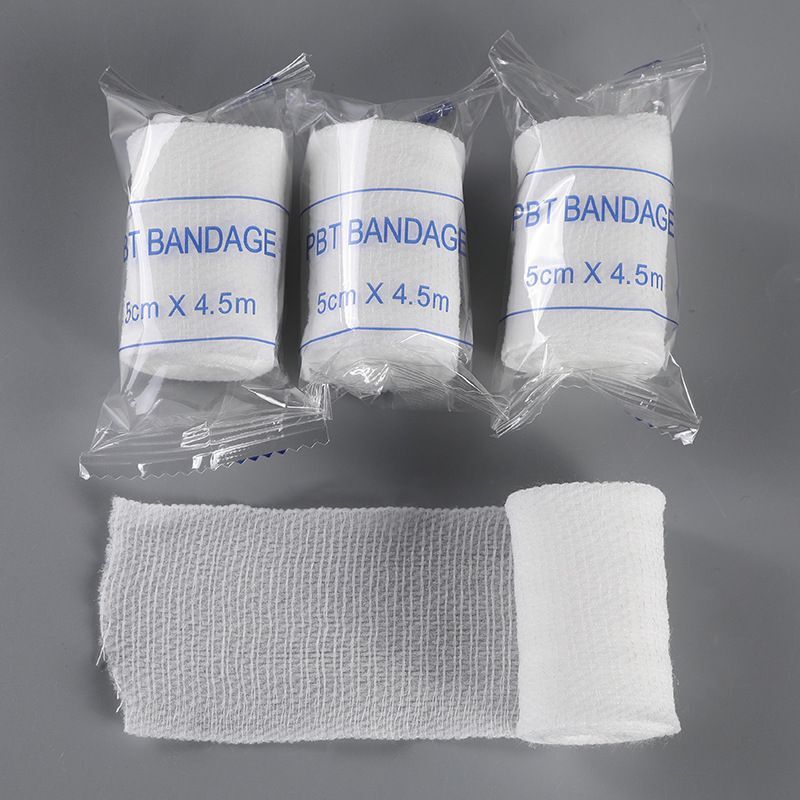Foreign Trade Disposable Pbt Elastic Bandage Wound Breathable Bandage Fixed Gauze Stretchable Elastic Bandage in Stock