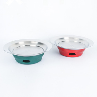 Stainless Steel Dry Pot Pot Three-layer Steel Meat Crab Pot with Chopped Pepper Fish Head Pot Heatable Bullfrog Pot Heat Preservation Stove Commercial
