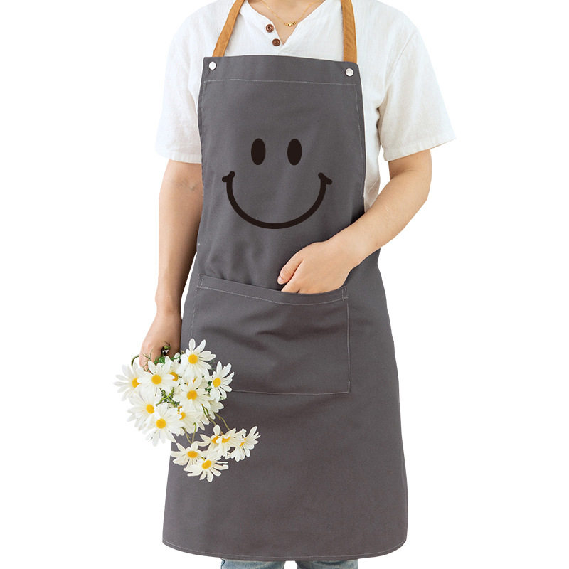 Delantal sin mangas cocina del hogar anti-incrustante y a prueba de aceite lindo estilo japonés coreano cocina Mono para adultos y mujeres ropa de trabajo de moda