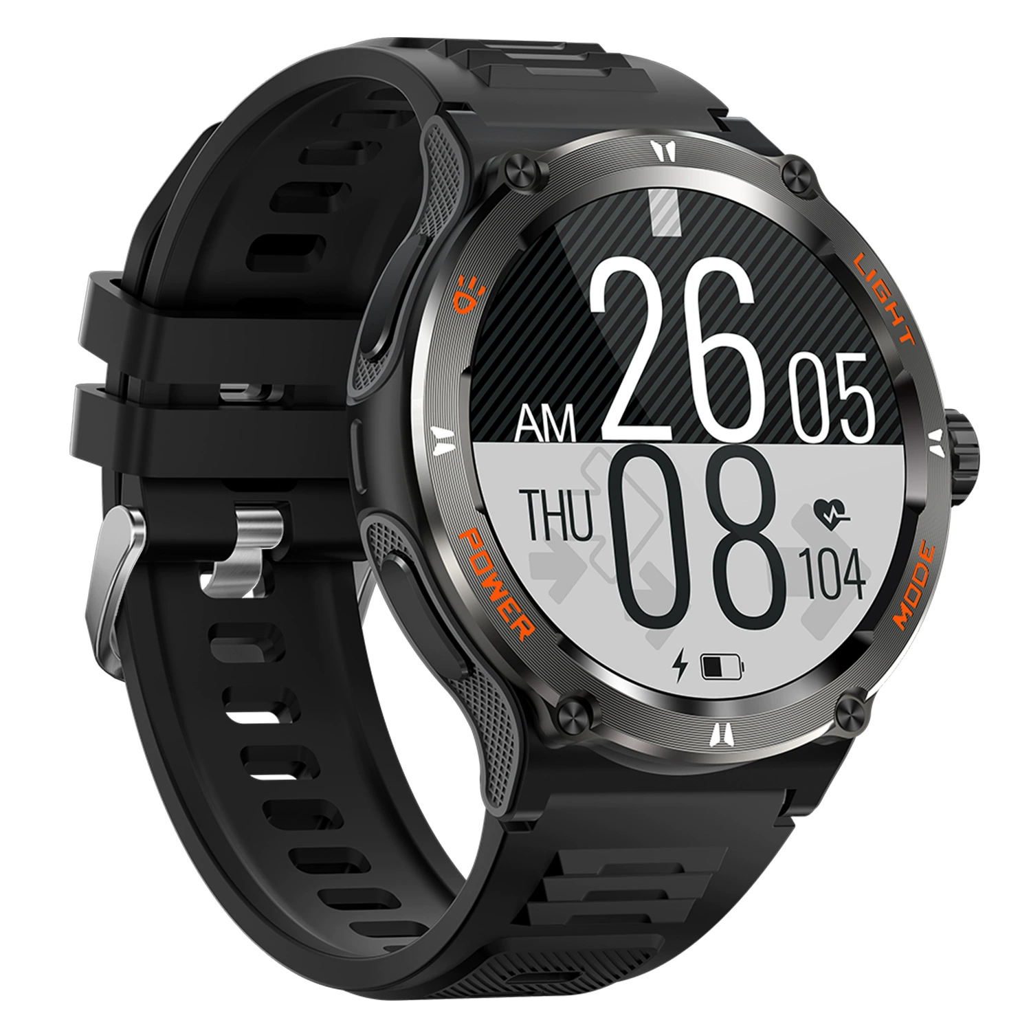 Bracelet, waterproof flashlight, bluetooth, tracks heartbeat, monitors oxygen level