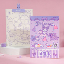 三丽鸥儿童填色涂鸦本幼儿园涂色绘本库洛米可爱学生线稿素描本子