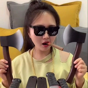 Kung Fu Simulation Ax Toy Shanghai Ax Gang Performance Props Halloween Party Props Cos Weapons