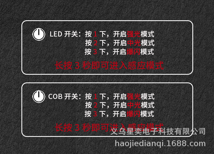 USB智能感应头灯强光可充电头戴式超长待机超亮远射LED探照夜钓灯详情11