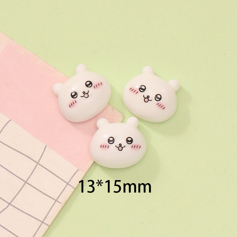 漫画ジイウサギ猫かわいい diy クリーム接着剤携帯電話ケースキーホルダーヘアロープブレスレット樹脂アクセサリー|undefined