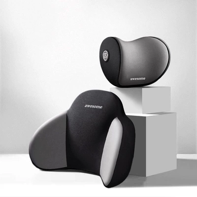 Foam Lumbar Support Cushion, Seat – Headrest - space-gray-headrest