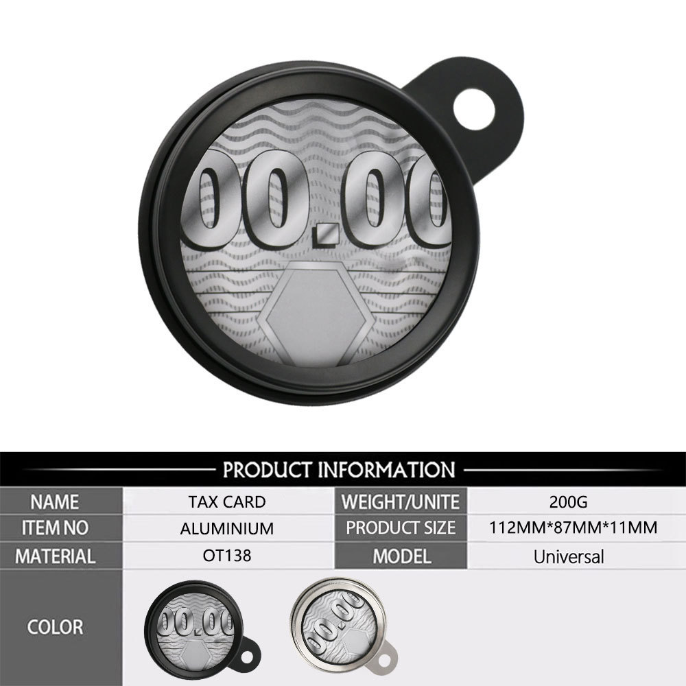 Universal Waterproof Stainless Steel Motorcycle Tax Disc Holder