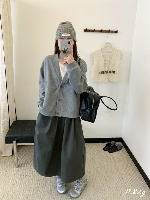 009慵懒风圆领卫衣女秋季新款薄款宽松韩版oversize女式上衣bf外|undefined