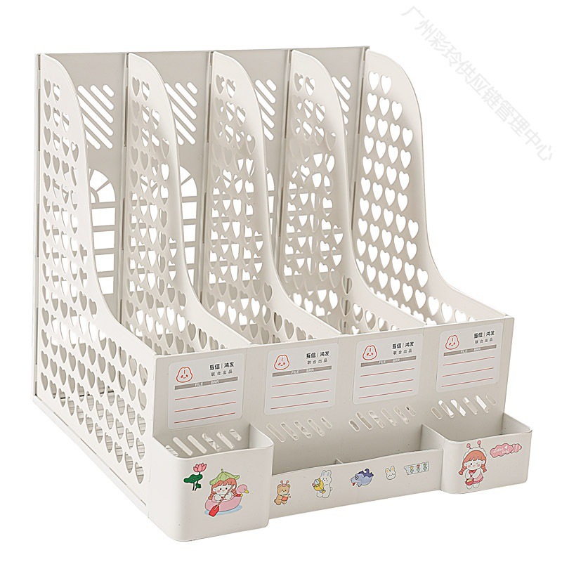 File rack placed on the table File rack multi-layer four-column…