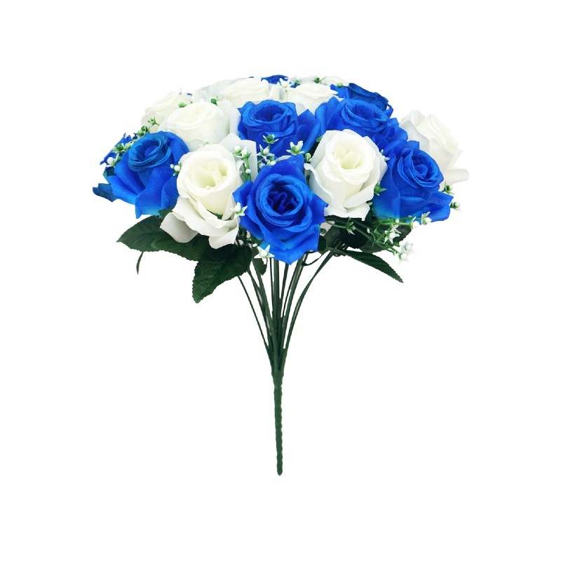 18 flores coreanas imitación rosa flores flores decorativas para el hogar ornamentos festivos props de boda flores falsas flores