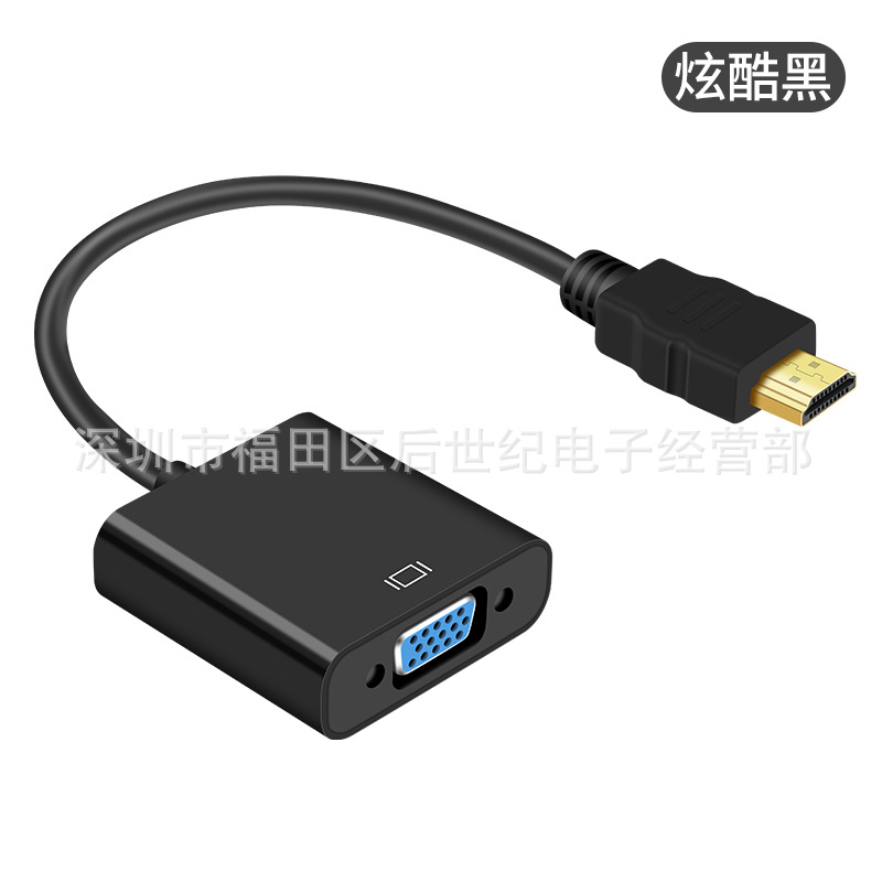 HDMI a VGA Cable Convertidor 1080p HD con audio con fuente de alimentación ordenador portátil Set-Top Box Cable