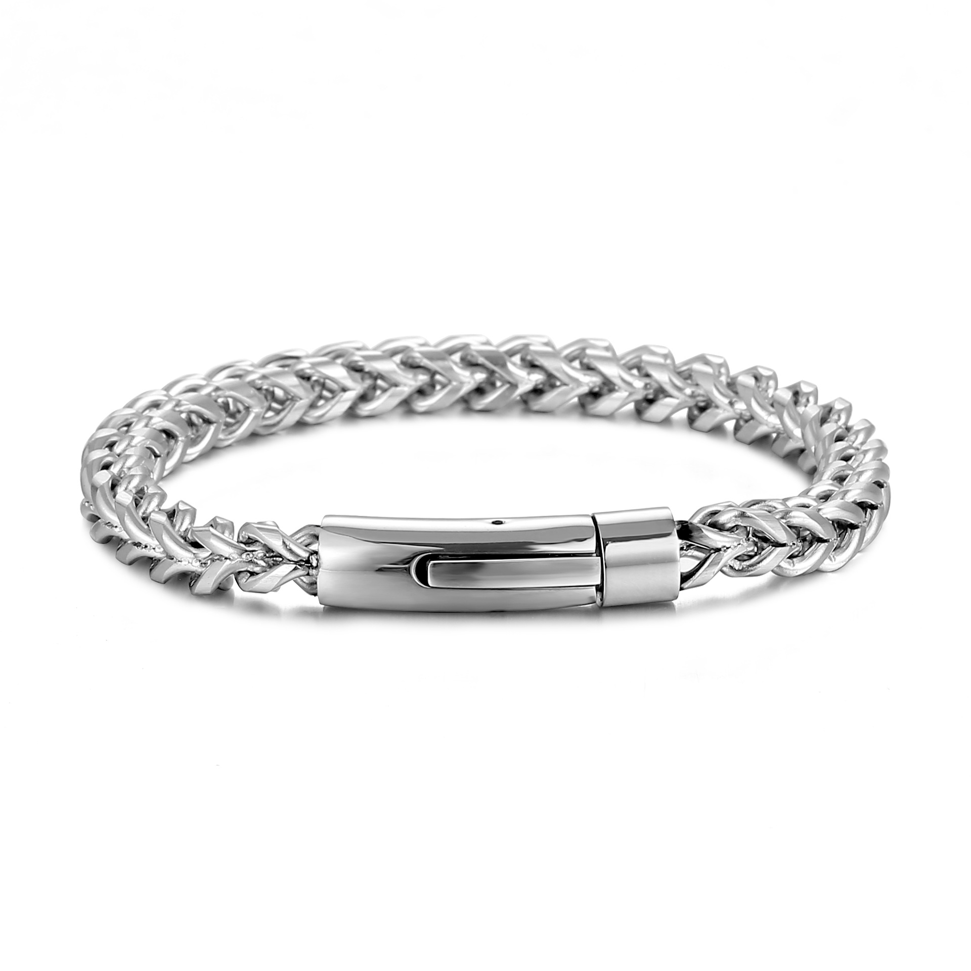 32g Weight Retro Solid Color 304 Stainless Steel Men's Bracelets Men's Chain Bracelets