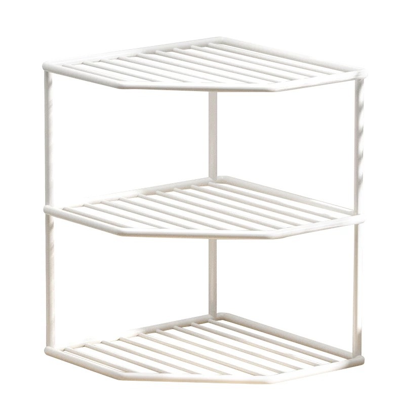 Estante de almacenamiento trípode de esquina para cocina doméstica almacenamiento de paneles estante de esquina de mesa estante de almacenamiento en capas