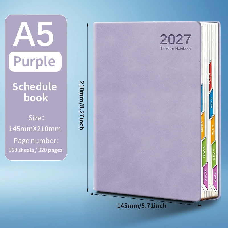 2027 calendario transfronterizo inglés español mayorista 365 días plan diario eficiencia exportación de cuadernos