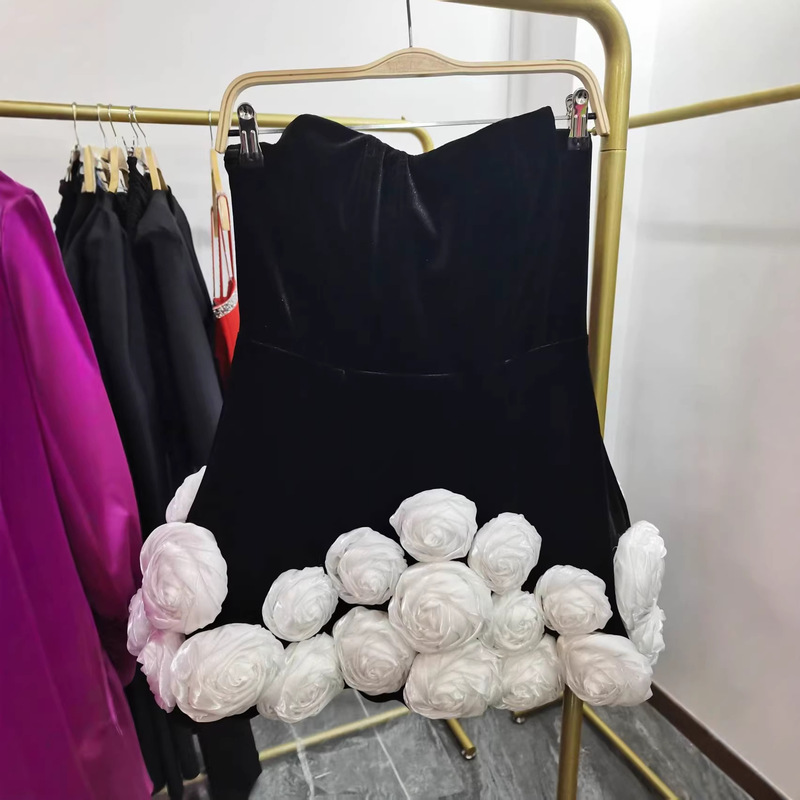 Promotional Model Plus 25% off European and American Cross-Border Women's Fashion Sexy Tube Top Design Slim Fit Evening Dress Promotional Model Plus 25% off European and American Cross-Border Women's Fashion Sexy Tube Top Design Slim Fit Evening Dress