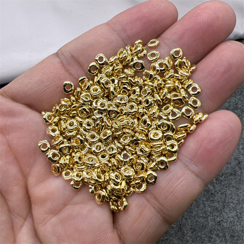 14K Gold-Plated Broken Silver Special-Shaped Spacer Beads Loose Beads Transfer Beads Necklace Bracelet Jewelry Crystal Bracelet Spacer Necklace