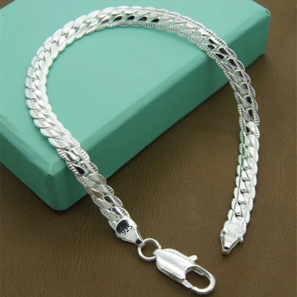 TEMU AliExpress beliebter europäischer und amerikanischer Modeschmuck versilbert 18K vergoldeter Schmuck 5MM Autokante Seitenkette Halskette 20-60cm