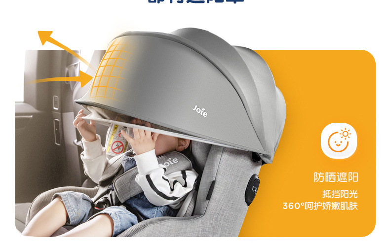 Joie Kids Safety Seat Adac Car Car for 0-4 Years Old 360 Rotating Gyro Warrior Pro