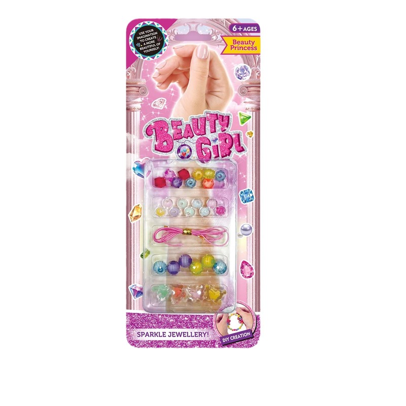女の子DIYビーズブレスレットアクセサリー手作り手串手作りアクセサリー子供女の子诞生日プレゼントおもちゃジュエリー|undefined