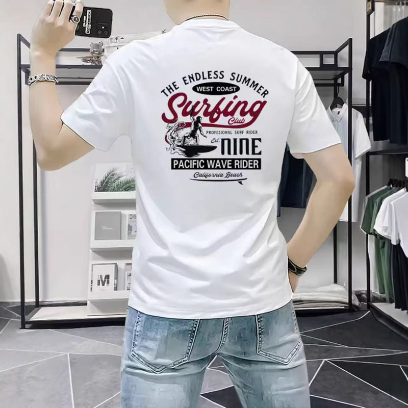Trendy Men's Short-Sleeve T-Shirt, 2026 Summer New Fashion Stylish Printed Half-Sleeve Clothing, Versatile Round-Neck T-Shirt Trendy Men's Short-Sleeve T-Shirt, 2026 Summer New Fashion Stylish Printed Half-Sleeve Clothing, Versatile Round-Neck T-Shirt